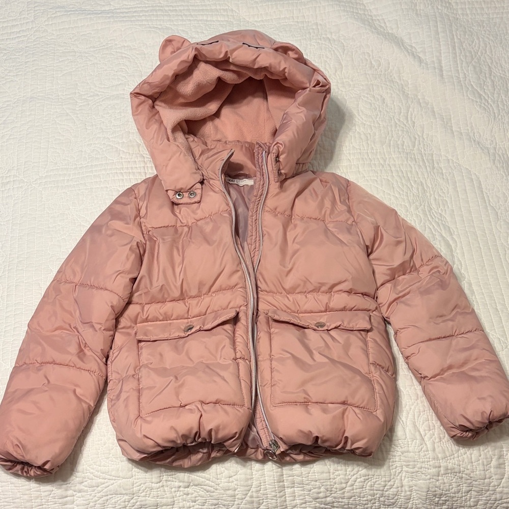 H&M Blush Pink Kids Puffer Jacket
